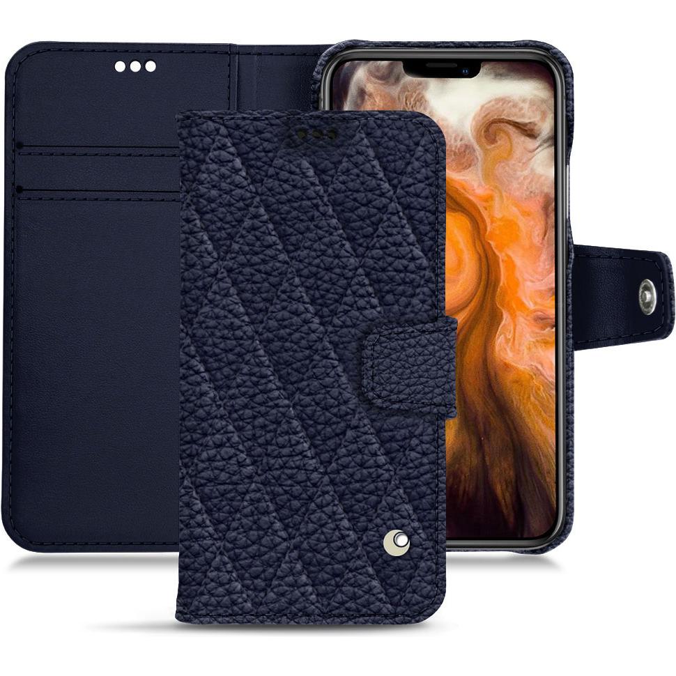 Noreve Lederschutzhülle Wallet (Apple iPhone 11 Pro Max), Smartphone Hülle, Violett