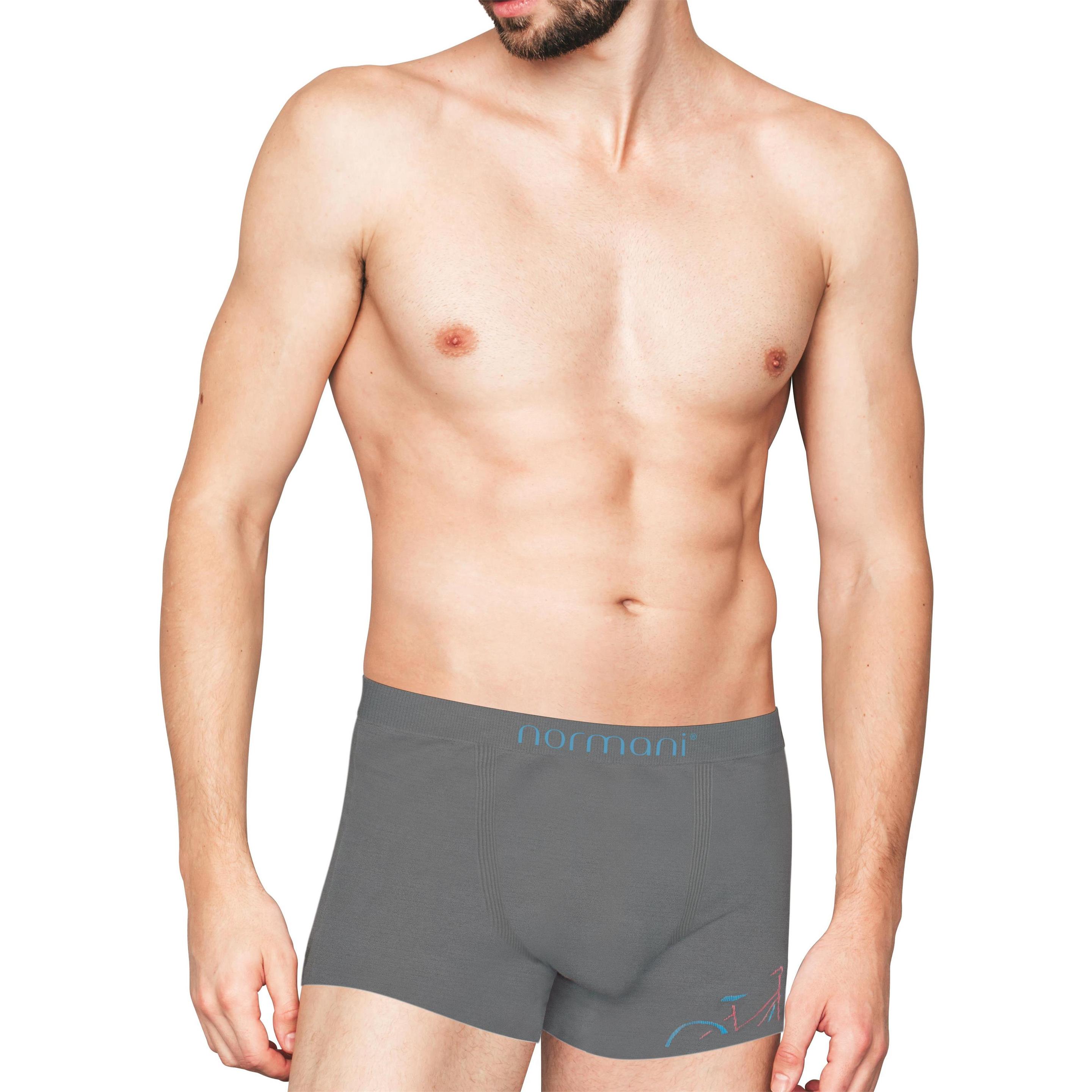 Thumbnail - Normani, Herren, Unterhosen, 6 Stück Mikrofaser-Boxershorts für Herren aus Nylon, Blau, Rot, Grau, (3XL, 6er Pack)