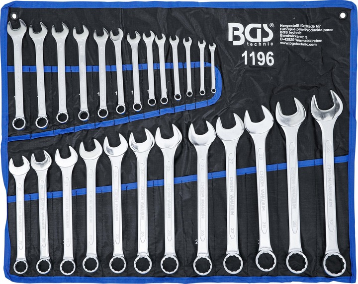 Actual product image BGS Combination Spanner Set 6 - 32 mm 25 pcs. (32 mm, 18 mm, 11 mm, 12 mm, 20 mm, 19 mm, 27 mm, 15 mm, 13 mm, 25 mm, 6 mm, 21 mm, 7 mm, 14 mm, 29 mm, 8 mm, 10 mm, 30 mm, 23 mm, 26 mm, 22 mm, 17 mm, 28 mm, 9 mm, 16 mm, 24 mm, 31 mm)