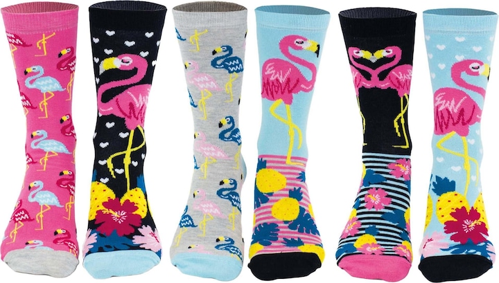 Actual product image United Oddsocks Go Flamingo (pack of 3, 37 - 42)