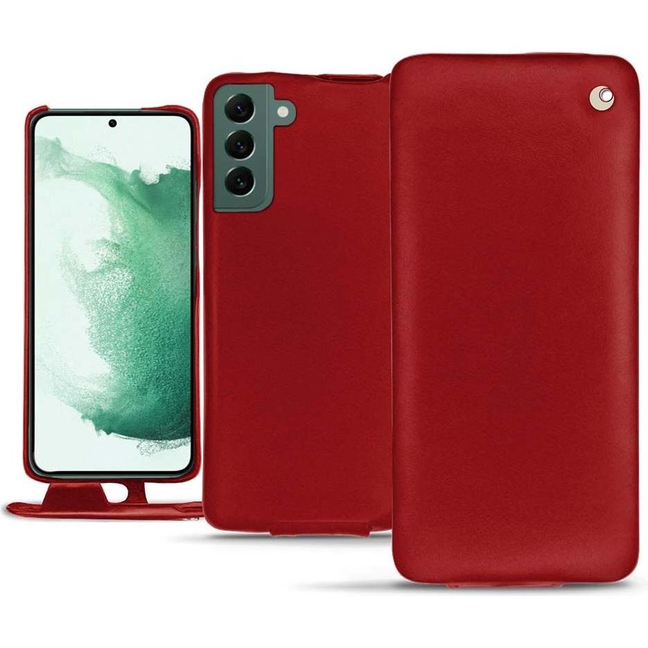 Noreve Lederschutzhülle vertikal (Samsung Galaxy S22+ 5G), Smartphone Hülle, Rot