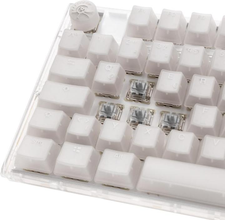 Actual product image Ducky One 3 Aura White TKL Gaming Keyboard, RGB LED - MX-Speed-Silver (DE, Cable)