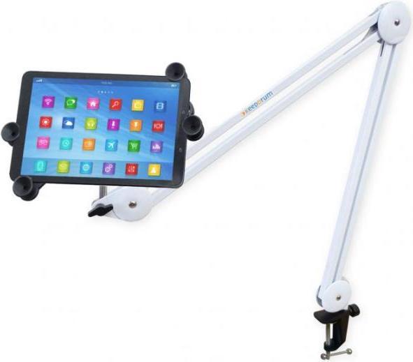 keepdrum Tablet holder with articulated arm Stand White