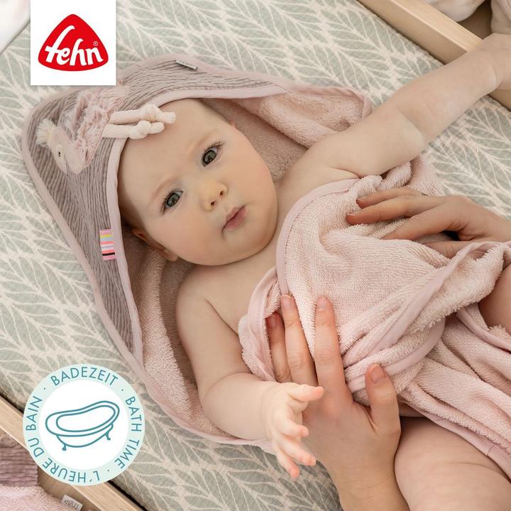 Produktbild Fehn Kapuzenbadetuch Flamingo Rose, Detailfarbe: Rose