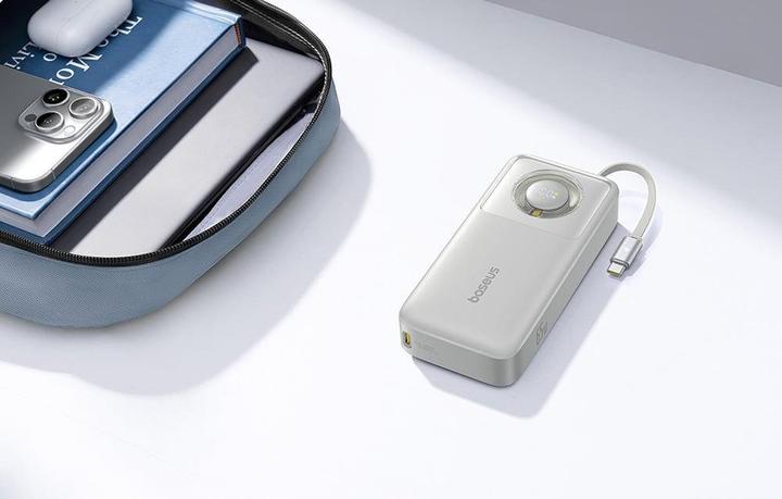 Image du produit Baseus Powerbank OS Free2Pull 20000mAh 65W + cable (szary) (20000 mAh, 65 W, 74 Wh)