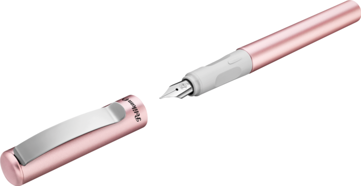 Actual product image Pelikan Fountain pen Pina Colada rose metallic 1+1 TP/FS blue folding box (Rose Metallic, 1 x)