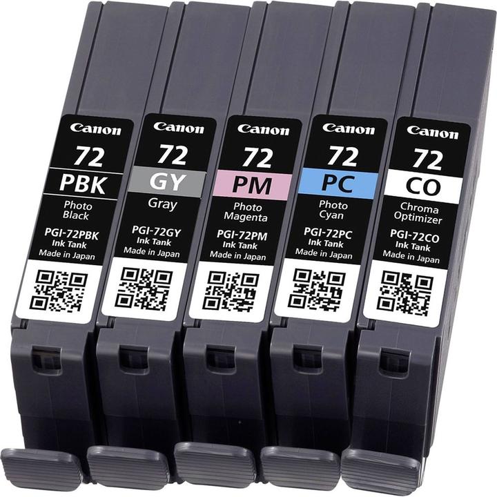 Actual product image Canon Pgi-72 (CO, GY, PBK, PC, PM)