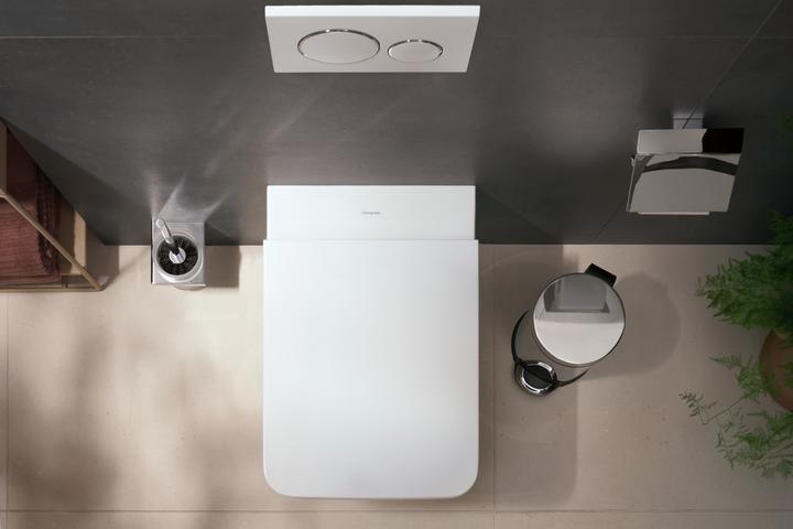Image du produit hansgrohe EluPura Original Q WC suspendu, AquaChannel Flush, HygieneEffect, 360x540mm, EcoSmart, bla