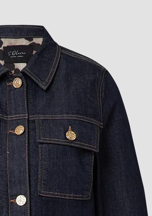 Produktbild s.Oliver Indoor-Jacke Jeansjacke mit Leo-Futter (40)