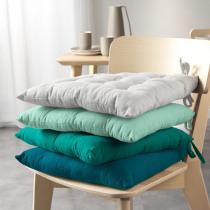 Actual product image Douceur D'intérieur Pillow for seat, quilted, duck blue, 40 x (40 x 40 x 6 cm)