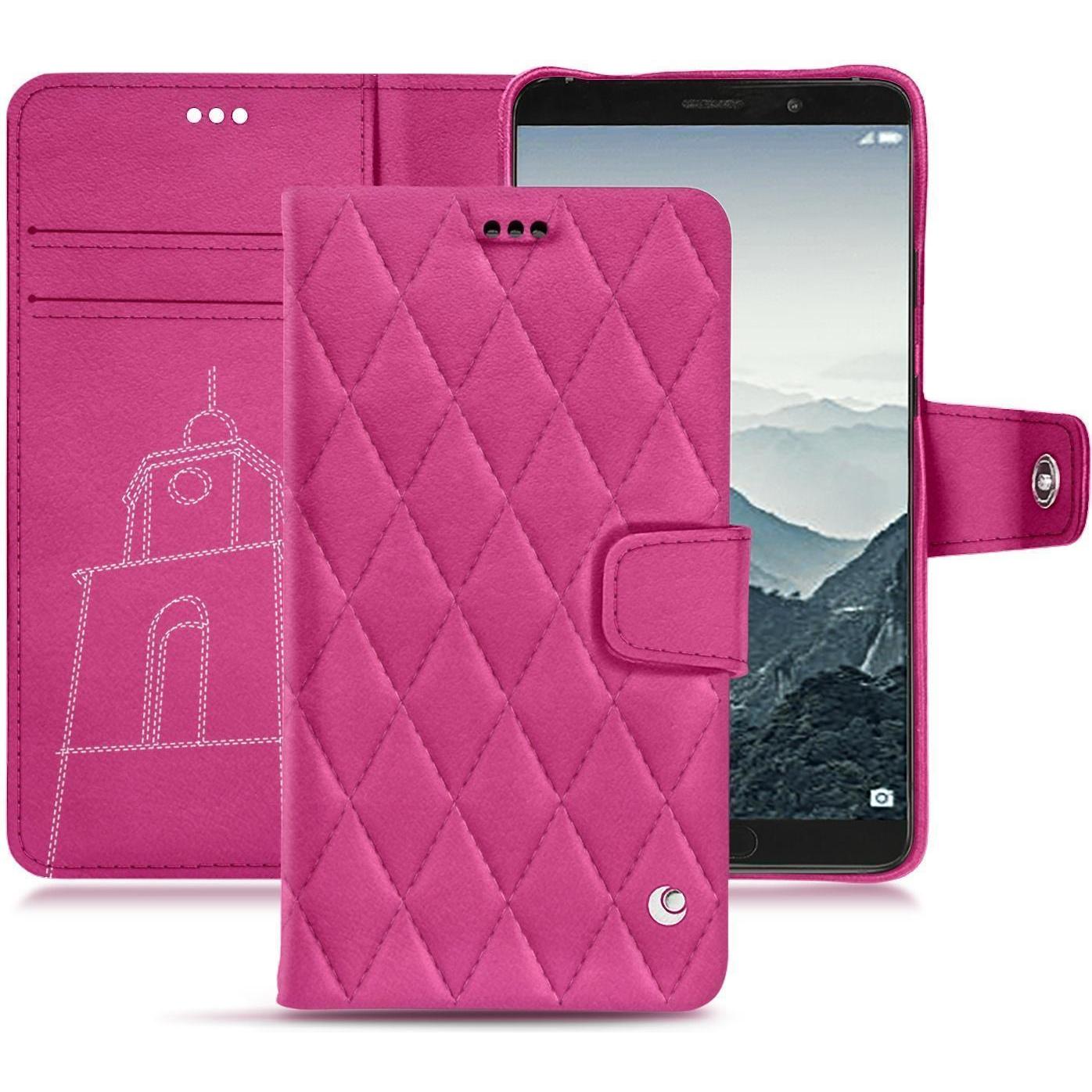 Noreve Lederschutzhülle Wallet (Huawei Mate 10), Smartphone Hülle, Rosa