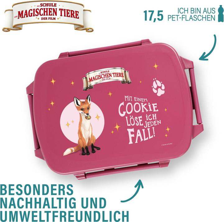 Actual product image Awave The School of Magical Animals snack box, made of rPET | berry red, Rabbat