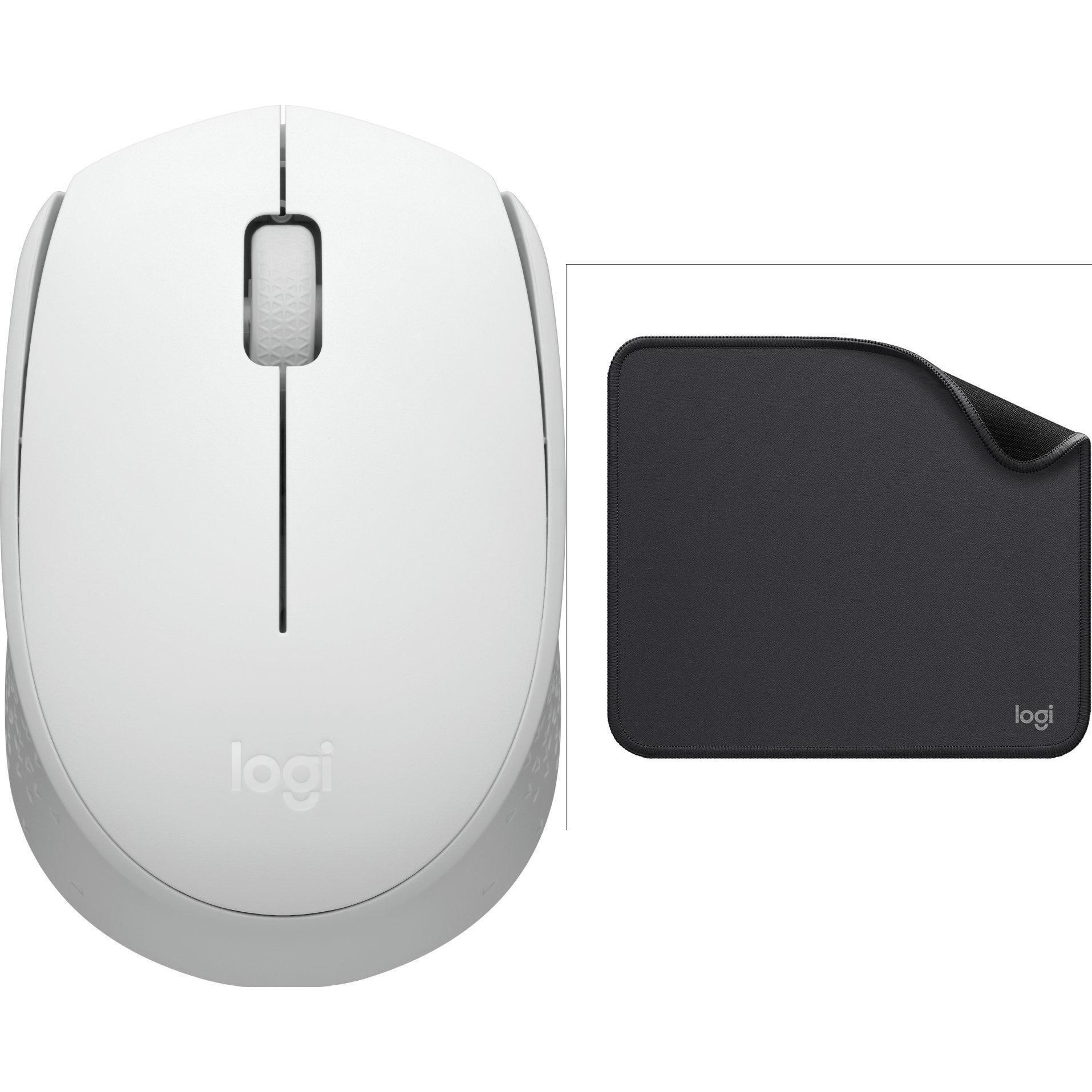 Morele Mysz Logitech M171 biała (910-006867) + Studio Series - GRAPHITE (956-000049) (Senza fili), Mouse, Bianco, Grigio