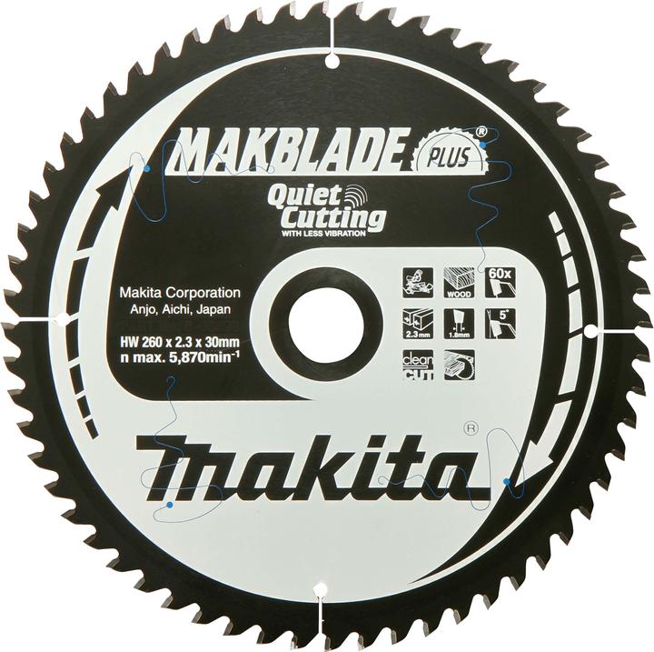 Productafbeelding Makita MAKBLADE cirkelzaagblad 260x30