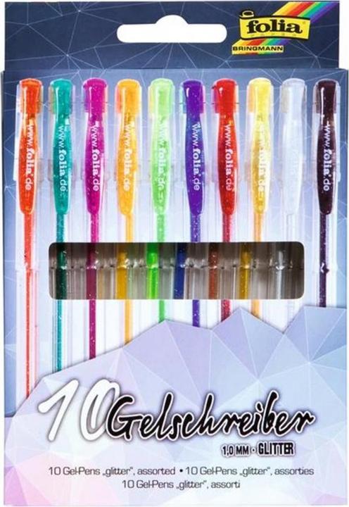 Actual product image Folia Gel pen glitter (Multicoloured, 10x)