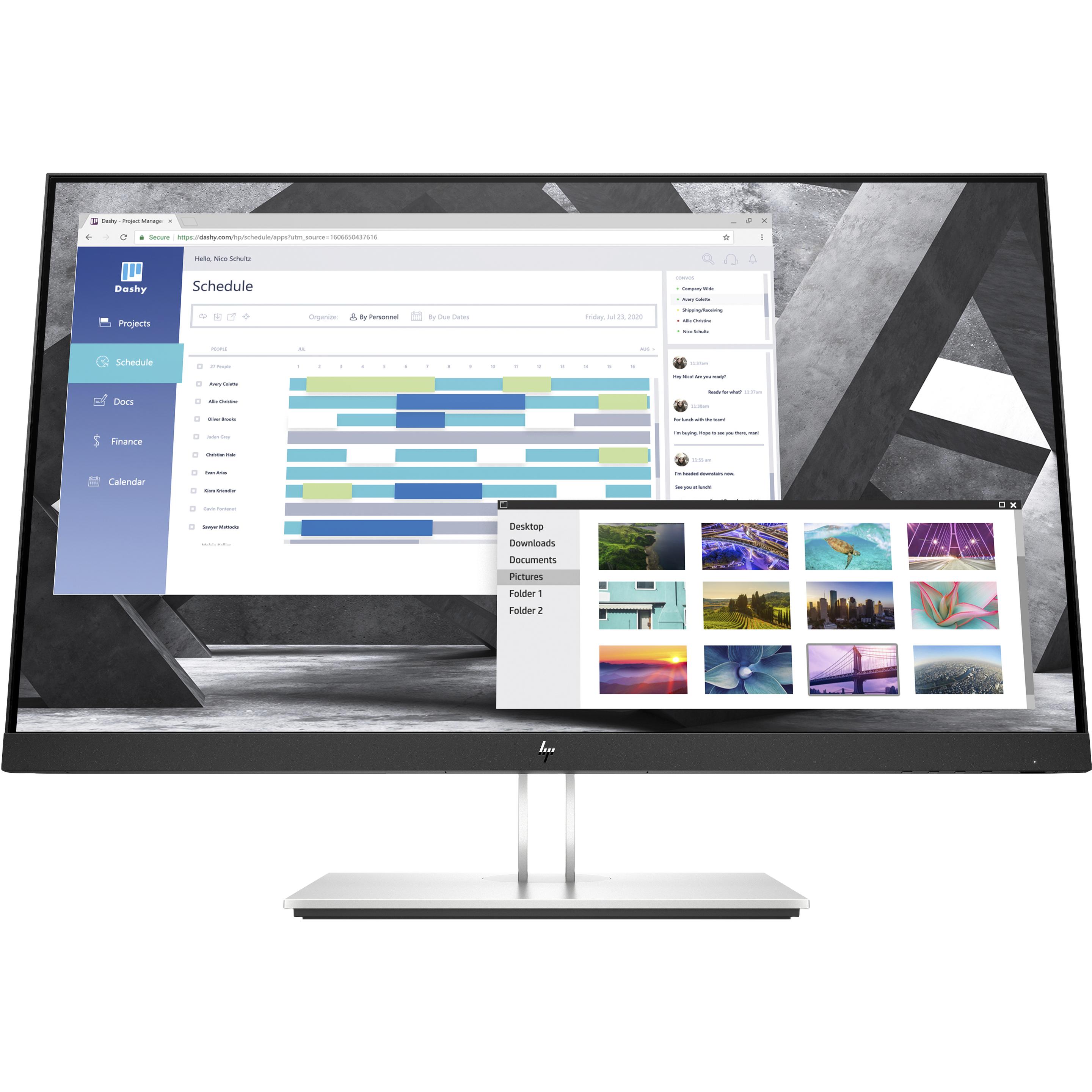 HP E27q G4 (2560 x 1440 Pixel, 27"), Monitor, Schwarz