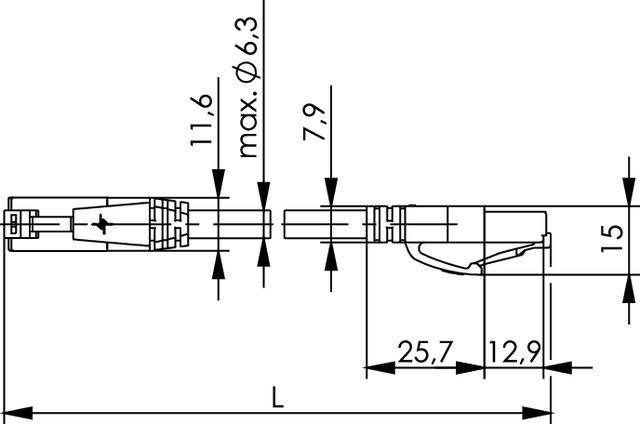 Produktbild Telegärtner Patchkabel (S/UTP, CAT6, 5 m)