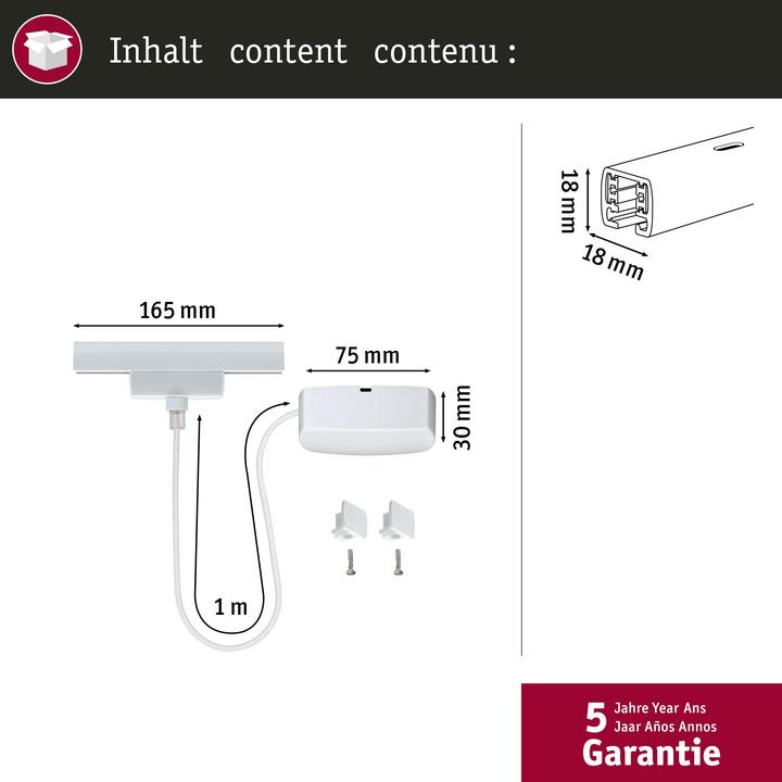 Actual product image Paulmann URail cable feed