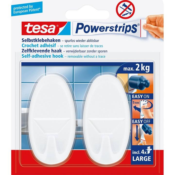 Produktbild tesa Powerstrips Haken LARGE oval