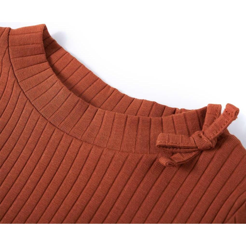 Thumbnail - VidaXL, Jungen, Shirt, Kinder-Langarmshirt Cognac 92,Material: 95 % Baumwolle. 5, Braun, (92)