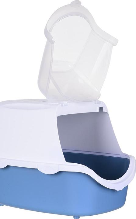 Actual product image Zolux Toilet for cats Cathy, easy to clean, blue (Cat litter box closed)