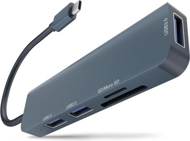 Newell 5-in-1-Nabe – grau (USB-C, 5 Ports)