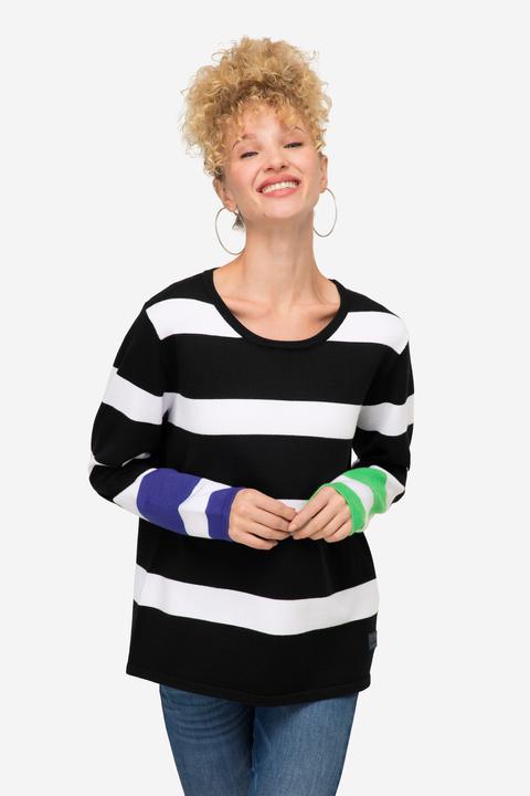 Actual product image Laurasøn Striped Color Pop Long Sleeve Sweater (M)