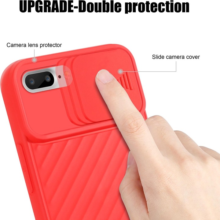 Immagine prodotto Cadorabo Cover in TPU con protezione della fotocamera (Apple iPhone 7 Plus, Apple iPhone 7s Plus)