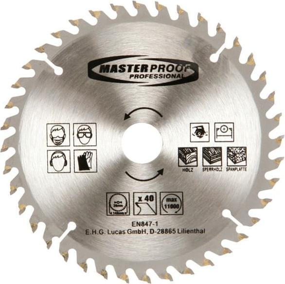 Actual product image Masterproof Carbide circular saw blade, 140x20, 40 teeth