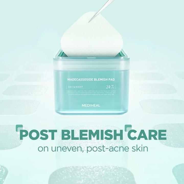 Actual product image Mediheal Cotton Facial Pads with Centella Asiatica Extract 100 Count (Facial cleansing wipes)