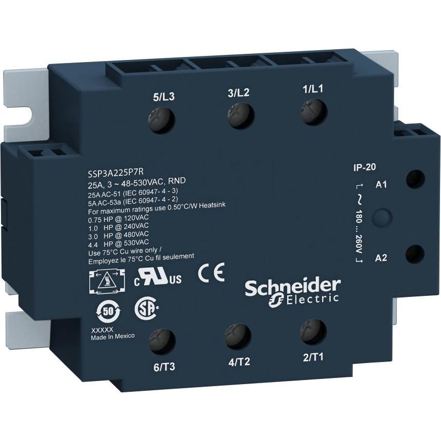 Thumbnail - Schneider Electric 3 PH SSR 530VAC 50A 24V, Relais