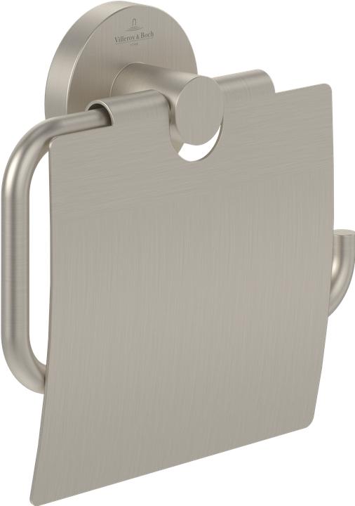 Villeroy & Boch Elements - Tender toilet roll holder with lid, 134 x 38 x 132 mm