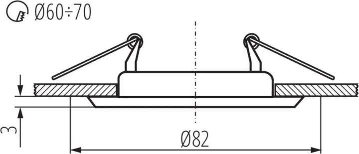 Produktbild Kanlux 37154 ARGUS II CT-2114-G Einbaurahmen (G5.3, GU10)