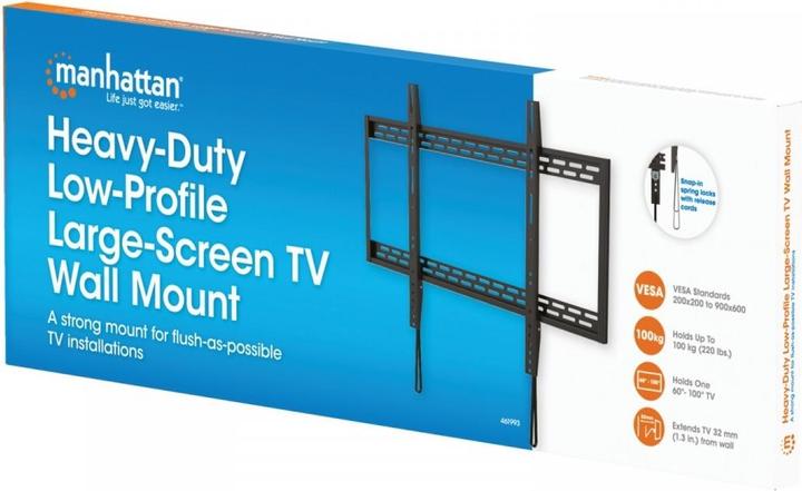 Produktbild Manhattan Heavy-Duty Low-Profile Large-Screen TV Wall Mount (Wand, 100", 100 kg)