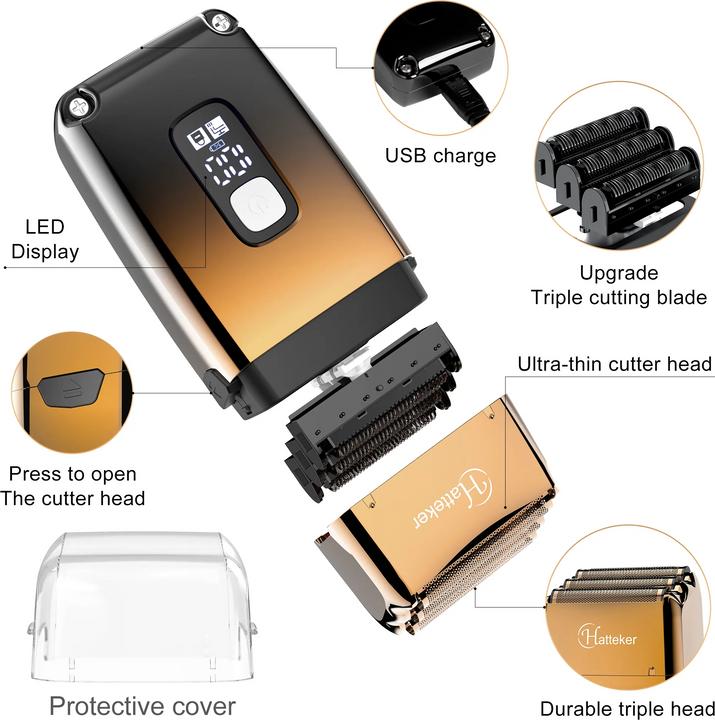 Image du produit Hatteker Rasoir électrique 2 en 1
