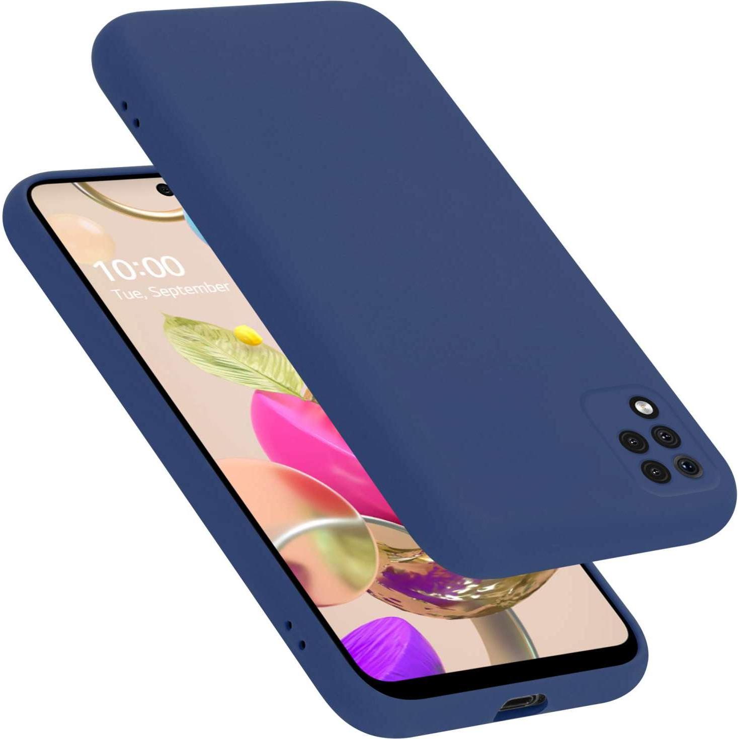 Cadorabo Hülle für LG K42 TPU im Liquid Case Design (LG K42), Smartphone Hülle, Blau