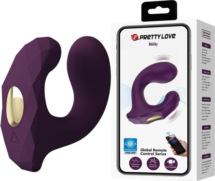 Image du produit Pretty Love Télécommande Vibrante Billy Violet - Application Gratuite
