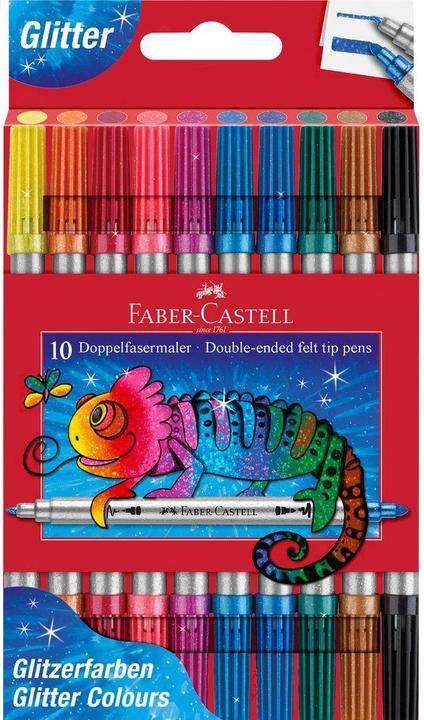 Actual product image Faber-Castell Doppelfasermaler Glitzer 10er Etui (10x)