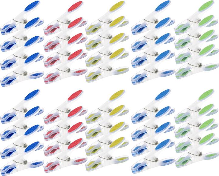 Actual product image Ultra Clean Tacking clips with soft grip, 80 pieces, in 5 colours