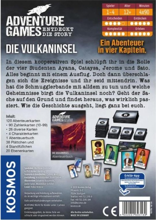 Actual product image Kosmos Adventure Games: The volcanic island (German)