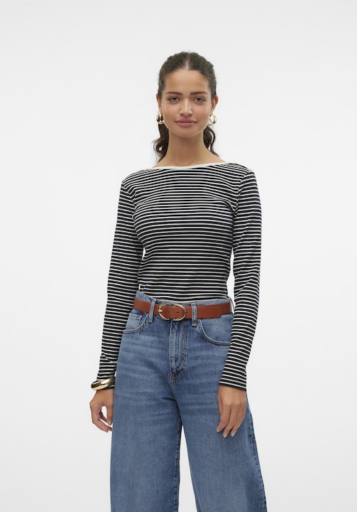 Produktbild Vero Moda Vmchloe Stripe Ls 2way Short Top Go Noos (M)