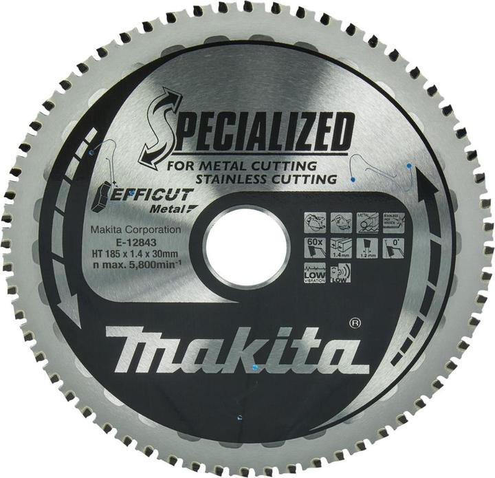 Makita CIRCULAR SAW 185 x 30 x 60-TOOTH METAL EFFICUT