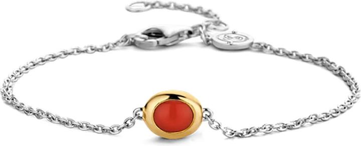 Immagine prodotto Ti Sento Milano Bracciale con pietra rossa corallo 2933CR (20 cm, Argento 925)