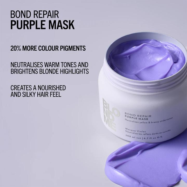Actual product image Schwarzkopf Professional BLONDME Bond Repair Lila Maske (500 ml)