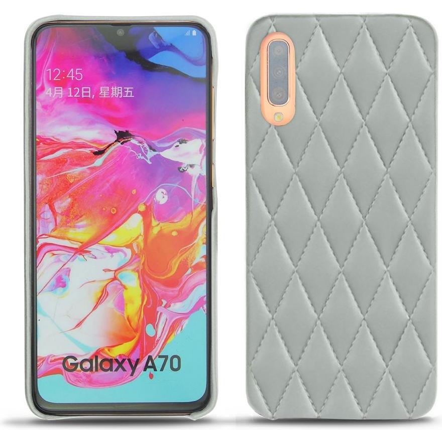 Noreve Lederschutzhülle (Samsung Galaxy A70), Smartphone Hülle, Grau