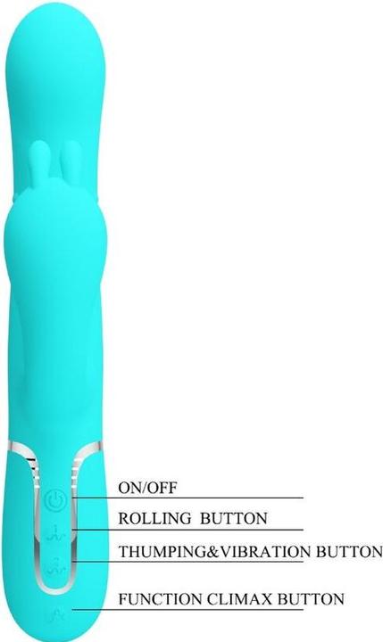 Produktbild Pretty Love - Cammy 4 In 1 Multifunktions-Dreifacher Rabbit-Vibrator Blau