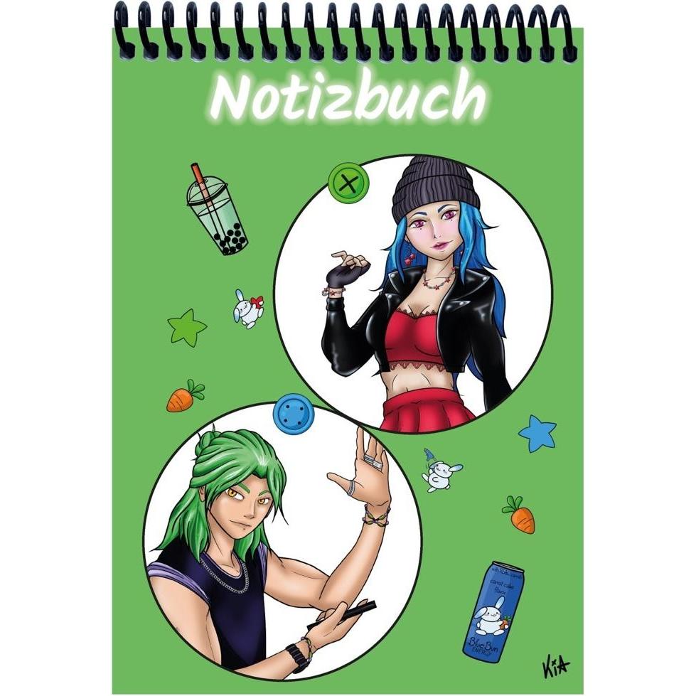 E & Z, Heft + Block, A 5 Notizbuch Manga Quinn und Enora, gr (A5, Liniert)