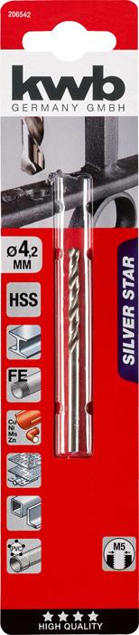 Actual product image kwb SILVER STAR HSS Twist Drill (4.2 mm)