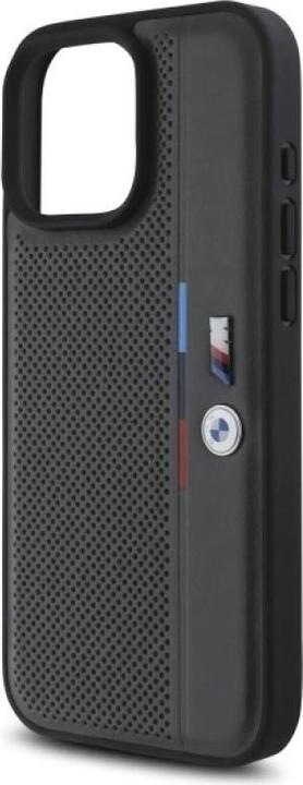 Produktbild BMW BMHCP16X23PUPVA iPhone 16 Pro Max 6.9" antracyt/anthracite hardcase M Perforated Tricolor Detail (Apple iPhone 16 Pro Max)
