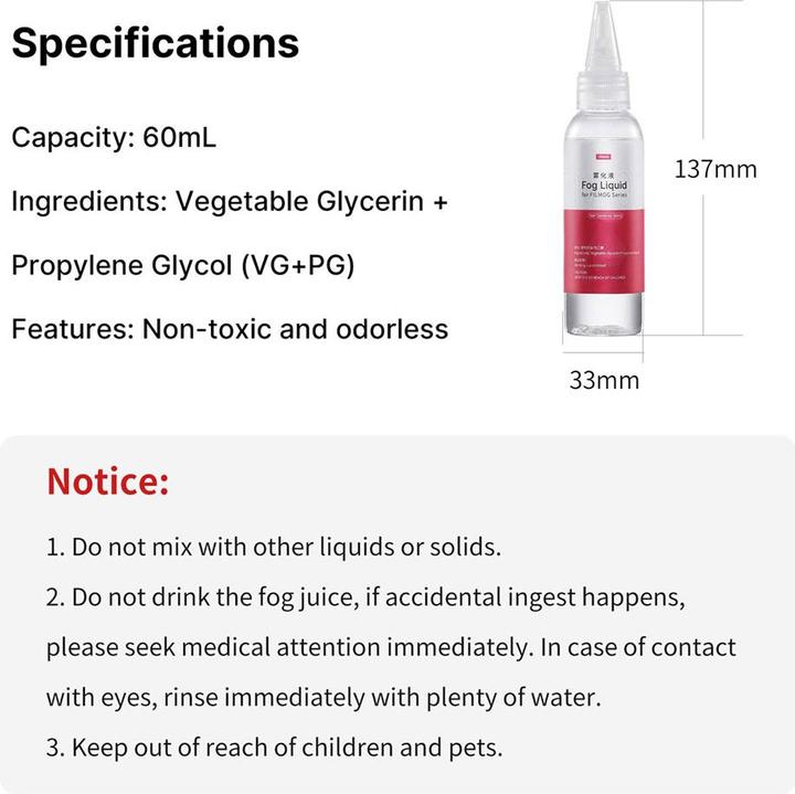 Image du produit Ulanzi Fluide fumigène pour machine à fumée FM01 (Liquide de brouillard)